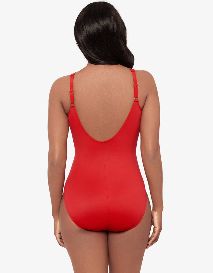 Miraclesuit Must Haves Oceanus Swimsuit - Poppy Red - Simply Beach UK