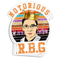Notorious RBG Vinyl Sticker - BustedTees.com