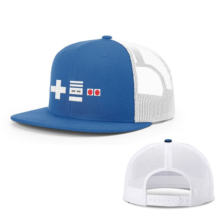 Snapback Flatbill / Royal Blue and White / One Size
