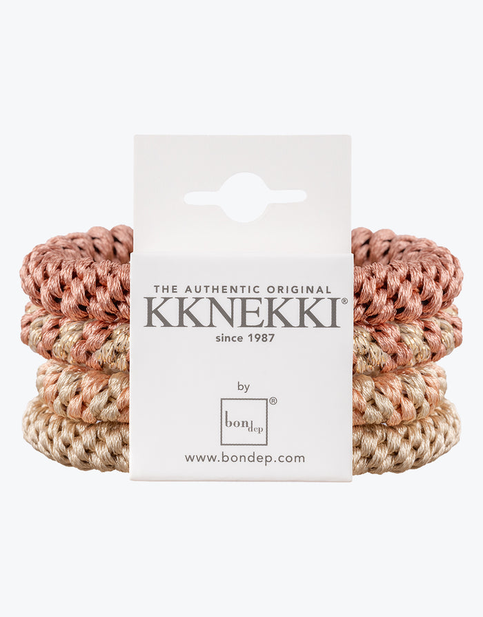 Kknekki Original Hair Tie Bundle - Pinky Beige and Golds - Simply Beach UK