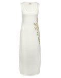 Maryan Mehlhorn Ornation Knit Maxi Dress - Natural White - Simply Beach UK