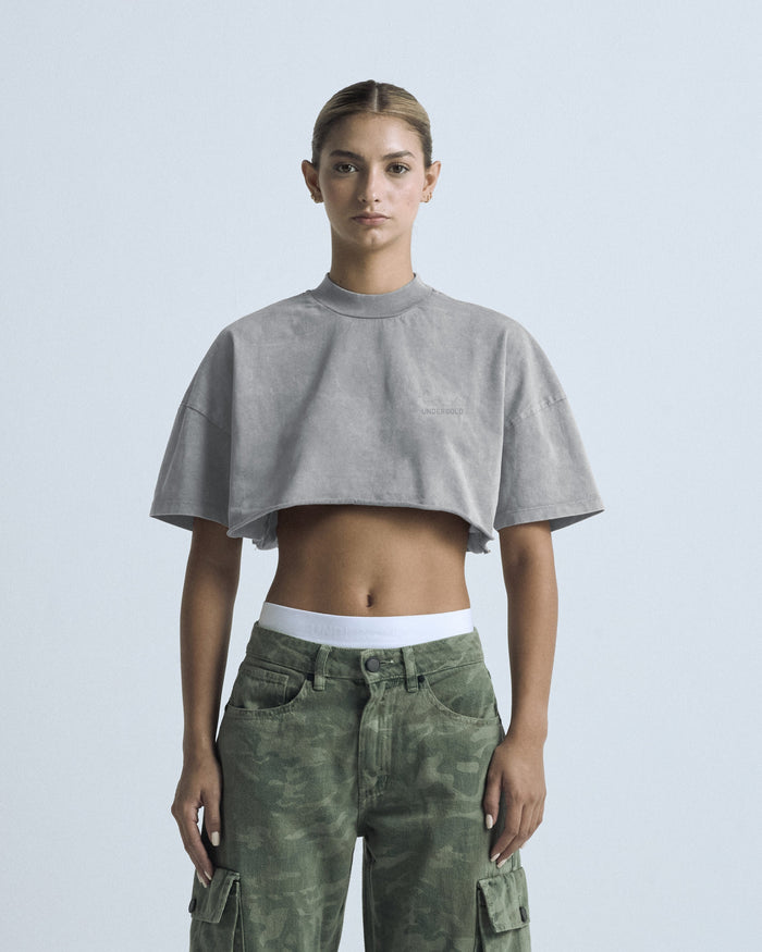 Pack X3 Line Logo Crop Top