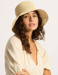 Seafolly Packable Raffia Bucket Hat - Natural - Simply Beach UK