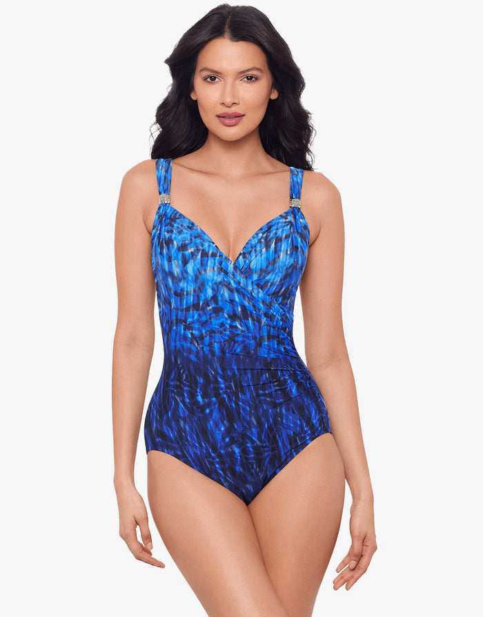 Paka Mayan Siren Swimsuit - Blue/Black - Simply Beach UK