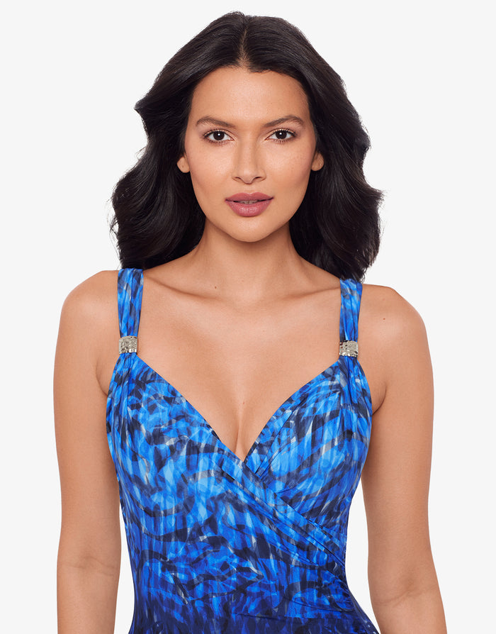 Paka Mayan Siren Swimsuit - Blue/Black - Simply Beach UK