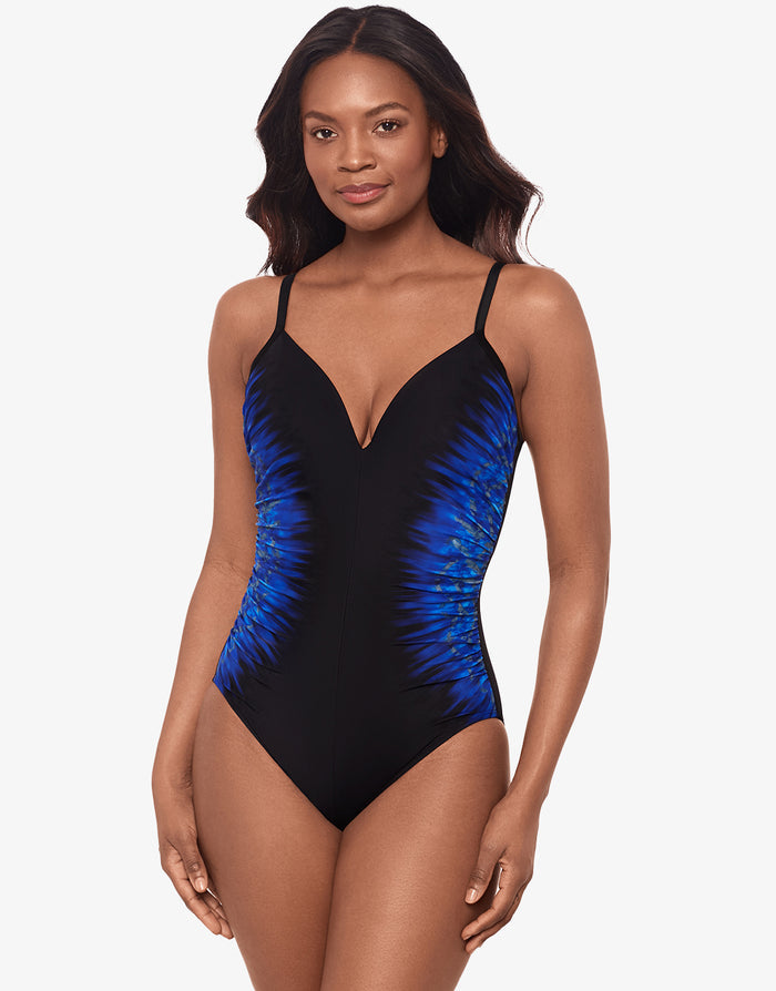Paka Mayan Temptation Swimsuit - Blue/Black - Simply Beach UK