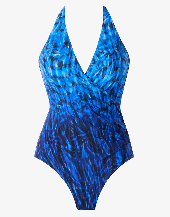 Paka Mayan Wrapsody Swimsuit - Blue/Black - Simply Beach UK