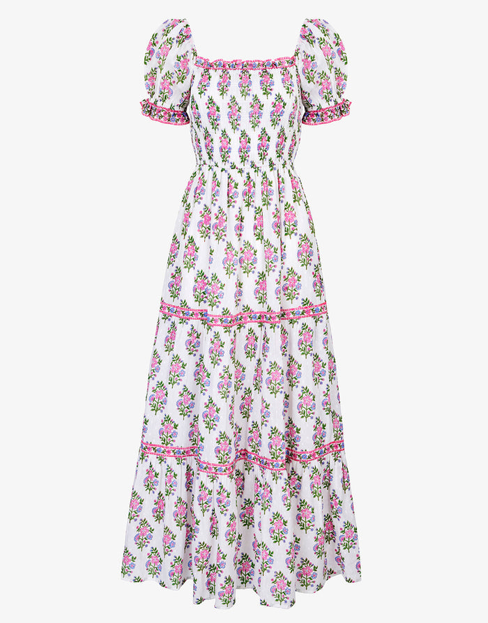 Pink City Prints Palermo Dress - Schiffly Folk Posie - Simply Beach UK