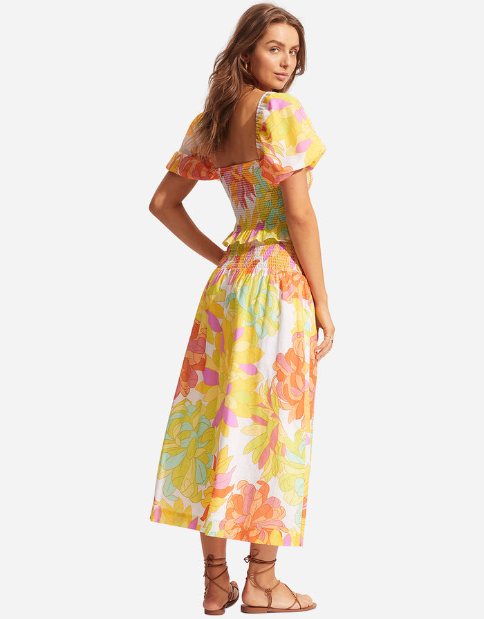 Palm Springs Shirring Top - Limelight - Simply Beach UK