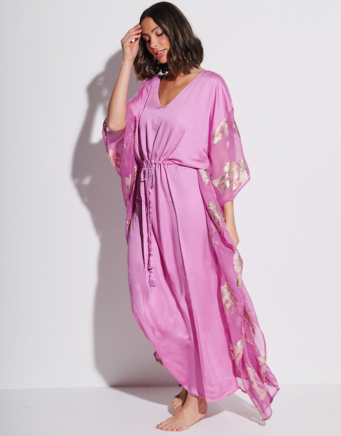 Palm Tree Kaftan - Pink - Simply Beach UK