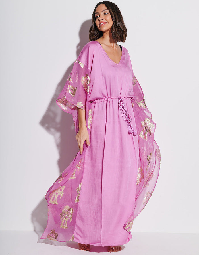 Palm Tree Kaftan - Pink - Simply Beach UK