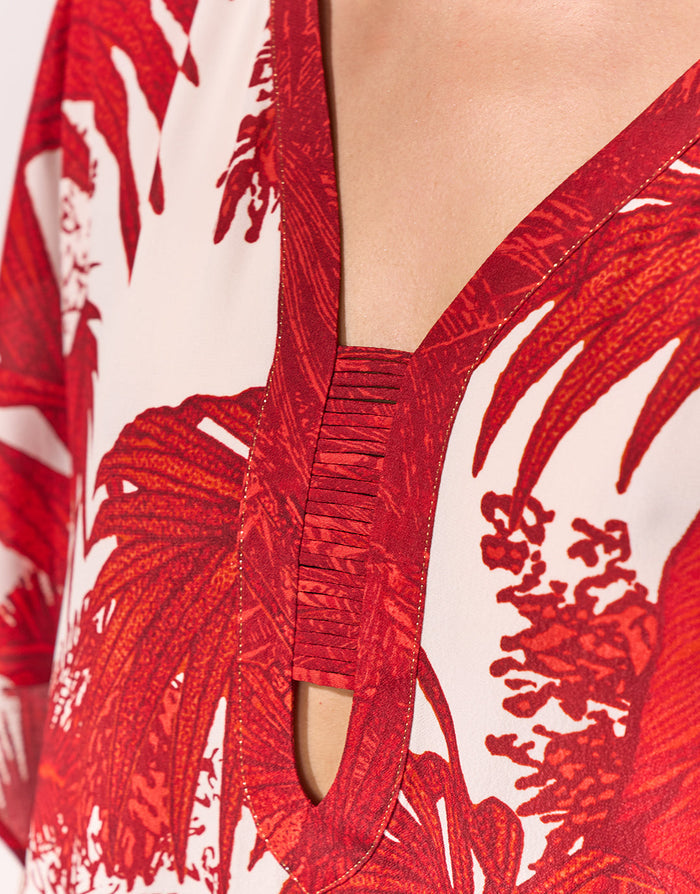 Maryan Mehlhorn Palmaria Caftan - Creme Rouge - Simply Beach UK