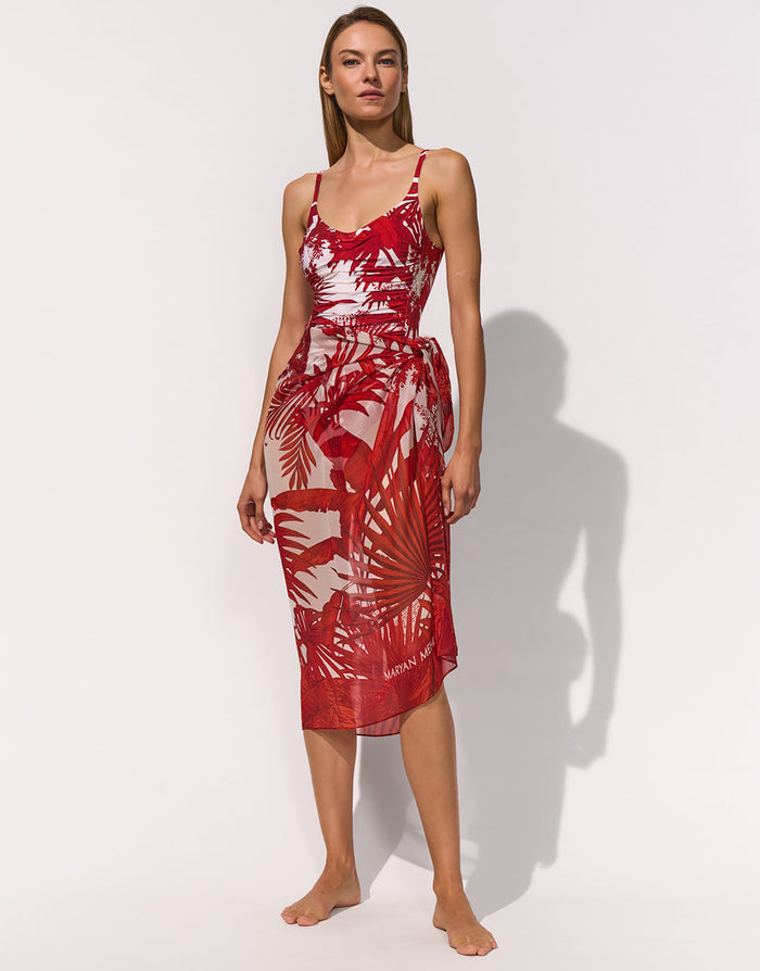 Maryan Mehlhorn Palmaria Sarong - Creme Rouge - Simply Beach UK