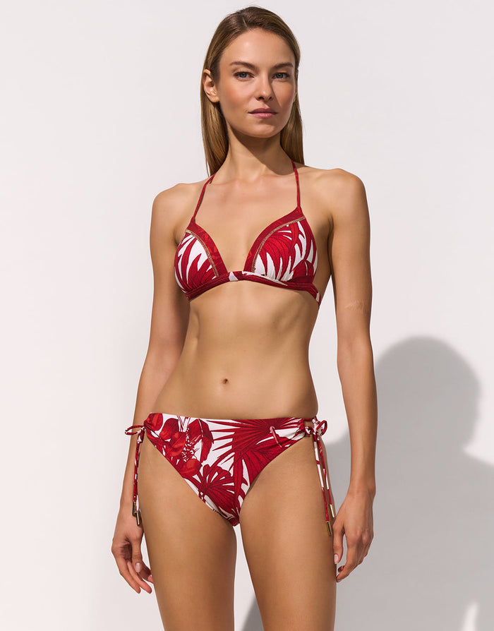Maryan Mehlhorn Palmaria Triangle Bikini Top - Creme Rouge - Simply Beach UK