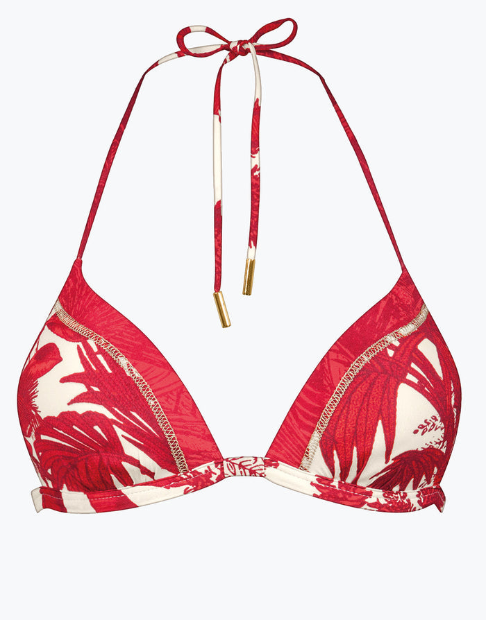 Maryan Mehlhorn Palmaria Triangle Bikini Top - Creme Rouge - Simply Beach UK
