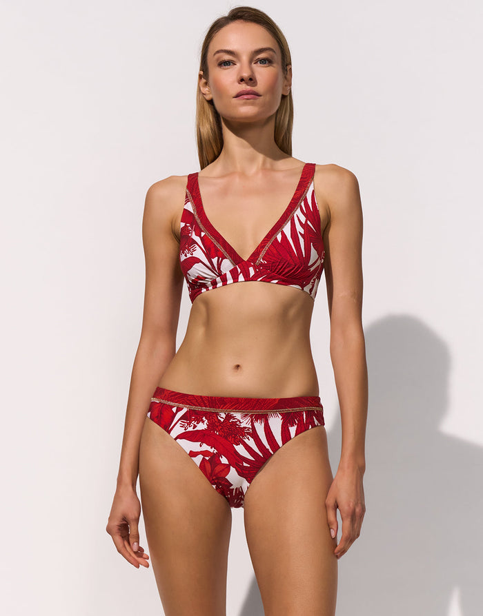 Maryan Mehlhorn Palmaria Underwired Bikini Top - Cream Rouge - Simply Beach UK