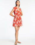 Palme Tiered Cover Up - Cherry - Simply Beach UK
