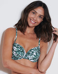 Palmette Underwired Bikini Top - Jungle Veil