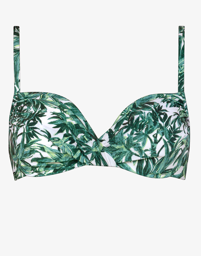 Palmette Underwired Bikini Top - Jungle Veil