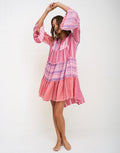 Pitusa Patchwork Mini Boho Dress - Pink - Simply Beach UK