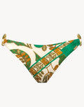 Maryan Mehlhorn Perceptions Ring Side Bikini Pant - Cream and Green - Simply Beach UK