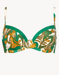 Maryan Mehlhorn Perceptions Underwired Bikini Top - Cream and Green - Simply Beach UK