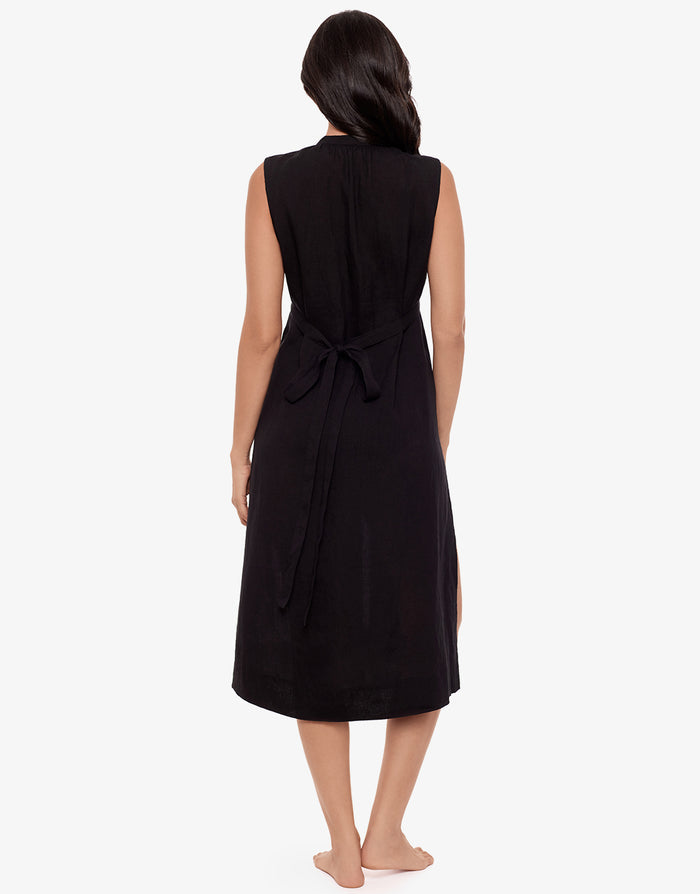 Miraclesuit Pleated Beach Dress - Black - Simply Beach UK
