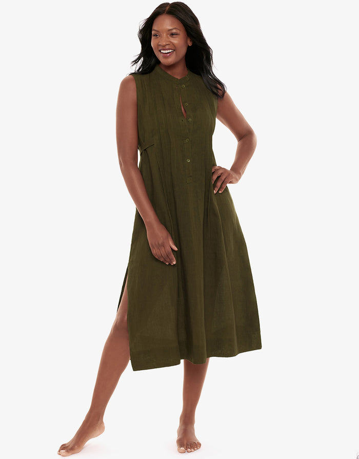 Miraclesuit Pleated Beach Dress - Nori - Simply Beach UK