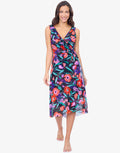 Gottex Profile Marguerite Mesh Wrap Dress - Black Multi - Simply Beach UK