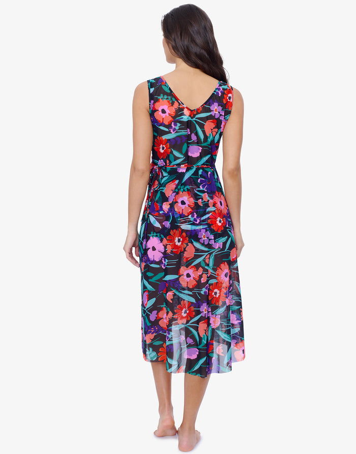 Gottex Profile Marguerite Mesh Wrap Dress - Black Multi - Simply Beach UK