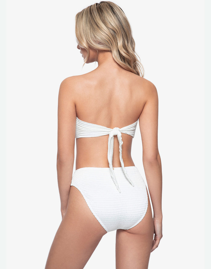 Pure Hillary High Waist Bikini Pant - White - Simply Beach UK