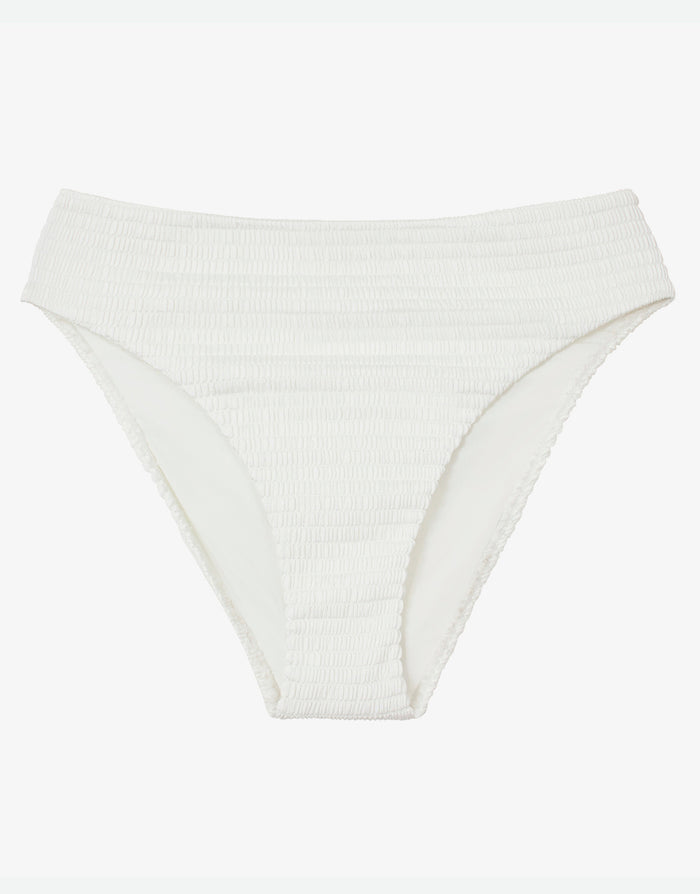 Pure Hillary High Waist Bikini Pant - White - Simply Beach UK
