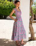 Pink City Prints Rah Rah Dress - Lilac Buta - Simply Beach UK