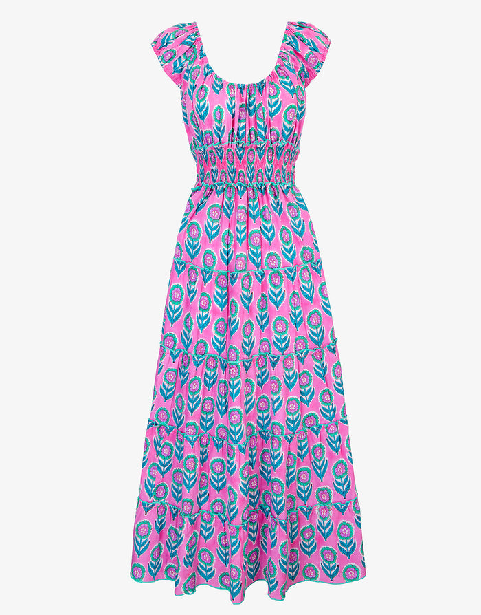 Pink City Prints Rah Rah Dress - Lilac Buta - Simply Beach UK