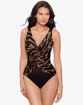Miraclesuit Raya De Safari Charmer Swimsuit - Black Brown - Simply Beach UK