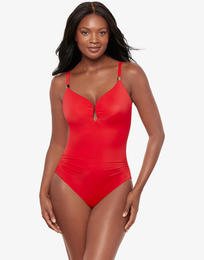 Miraclesuit Razzle Dazzle Antheia Swimsuit - Poppy - Simply Beach UK