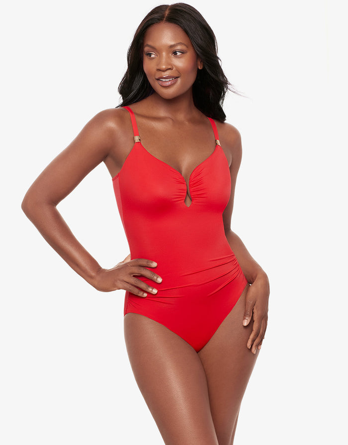 Miraclesuit Razzle Dazzle Antheia Swimsuit - Poppy - Simply Beach UK