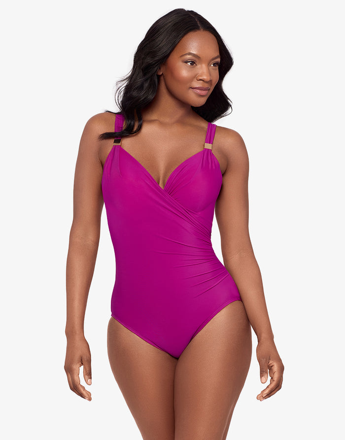 Miraclesuit Razzle Dazzle Siren Swimsuit - Framboise - Simply Beach UK