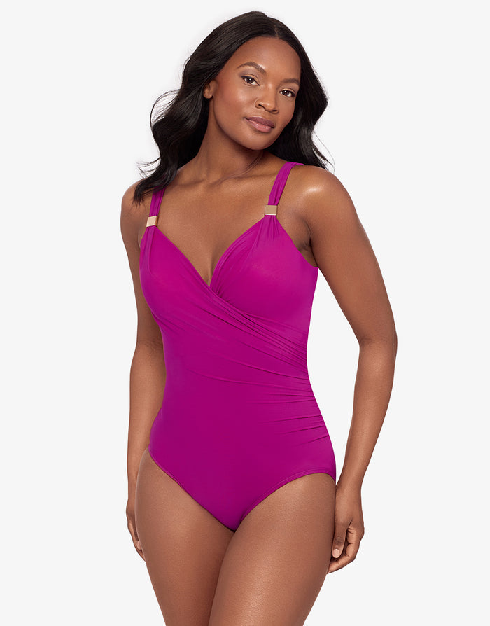 Miraclesuit Razzle Dazzle Siren Swimsuit - Framboise - Simply Beach UK