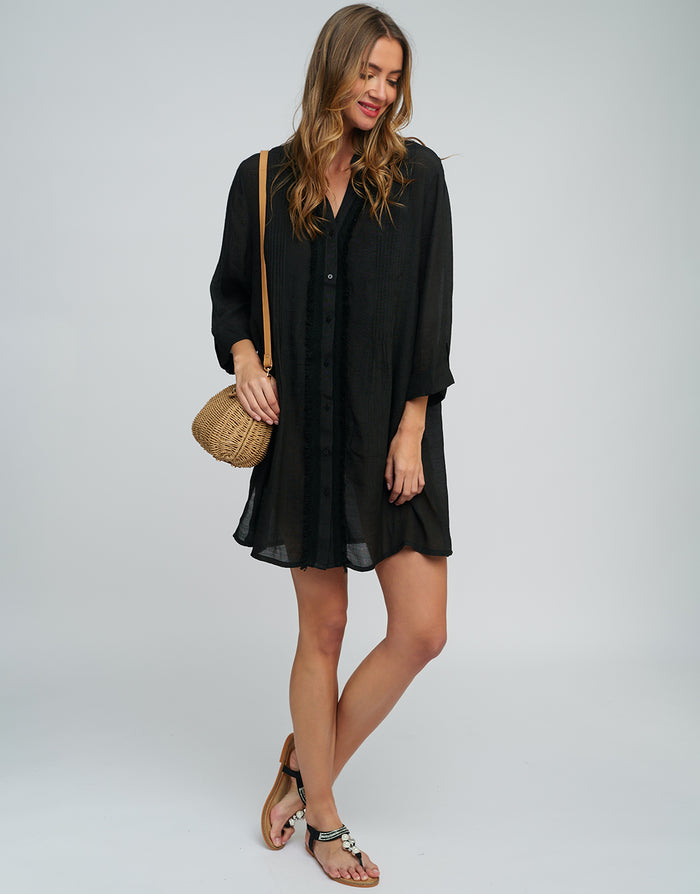 Reeva Shirt - Black - Simply Beach UK