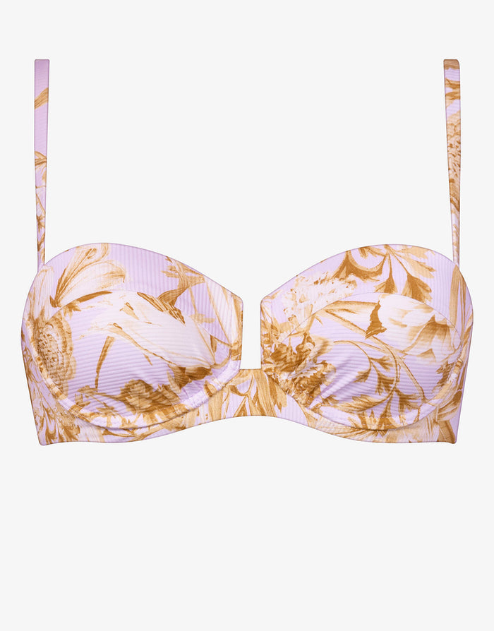 Reverie Underwired Bandeau Bikini Top - Dreamy Pastels - Simply Beach UK