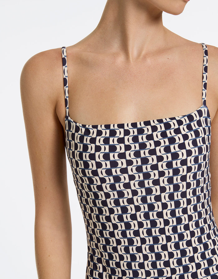 Rio Minimal Tank Swimsuit - Ink - Simply Beach UK