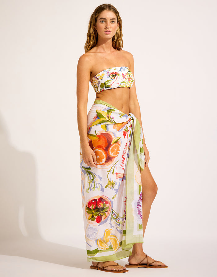 Seafolly Riviera Coast Sarong - Sage - Simply Beach UK