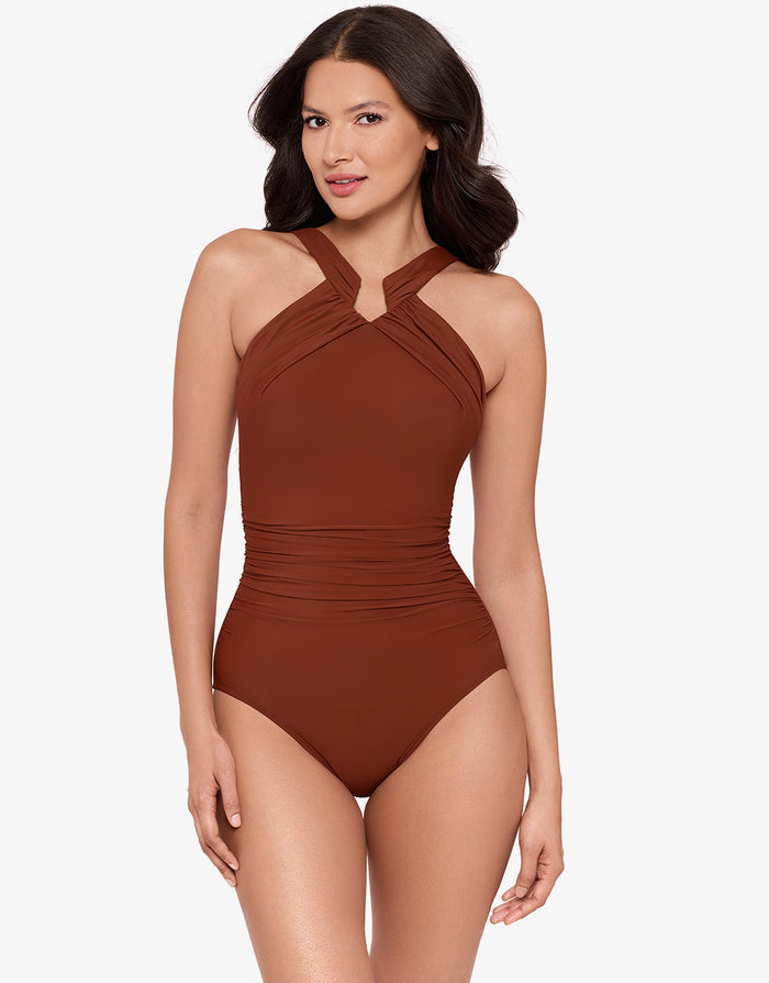 Miraclesuit Rock Solid Aphrodite Swimsuit - Copper - Simply Beach UK