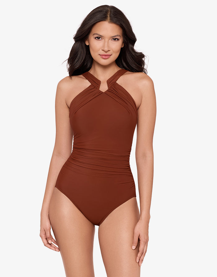 Miraclesuit Rock Solid Aphrodite Swimsuit - Copper - Simply Beach UK