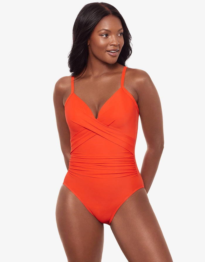 Miraclesuit Rock Solid Captivate Swimsuit - Arancio - Simply Beach UK
