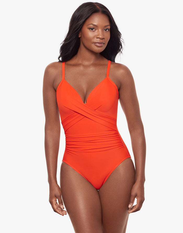 Miraclesuit Rock Solid Captivate Swimsuit - Arancio - Simply Beach UK