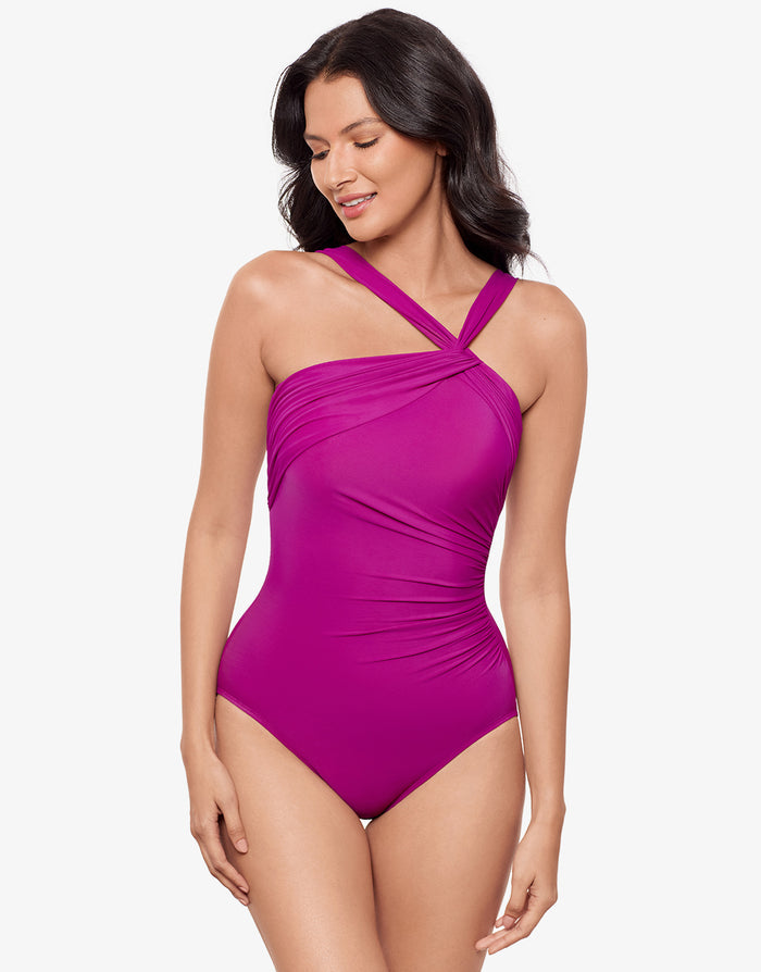 Miraclesuit Rock Solid Europa Swimsuit - Framboise - Simply Beach UK