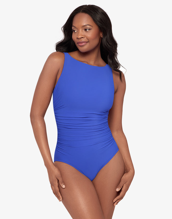 Miraclesuit Rock Solid Regatta Swimsuit - Dephine Blue - Simply Beach UK