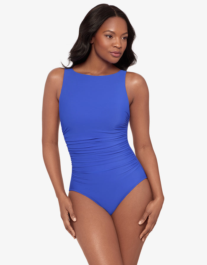 Miraclesuit Rock Solid Regatta Swimsuit - Dephine Blue - Simply Beach UK